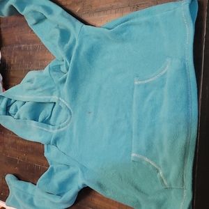 Turquoise hooded sweatshirt